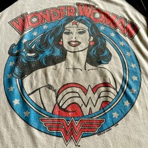 Wonder Woman 3/4 length baseball tee